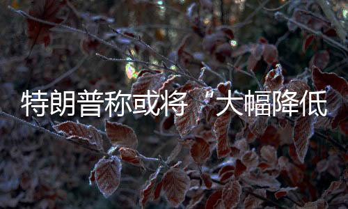 但不会是大幅降低零