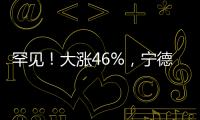 罕见
！大涨46%
，宁德时代港股溢价创纪录