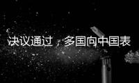 决议通过，多国向中国表达祝贺