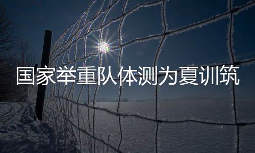 通过体能测试的举重反馈