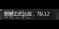 交易正式达成
，7队12名球员更换球队，火箭比原计划多送出一球员