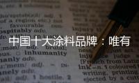 中国十大涂料品牌：唯有创新才能发展的更好