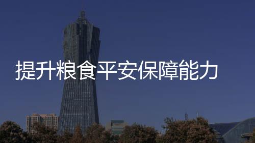 平安打造优质粮食工程升级版