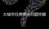 大城市住房突出问题咋解决	？依靠这些工作来落实