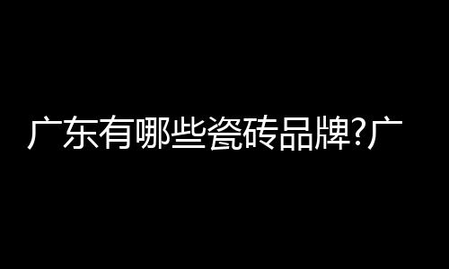 好的广东瓷砖不仅视觉上漂亮