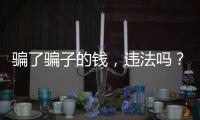 骗了骗子的钱，违法吗？