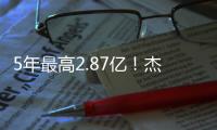5年最高2.87亿！杰伦威	：感谢上帝 这归功于您赋予的天赋