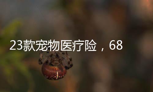 23款宠物医疗保险产品中